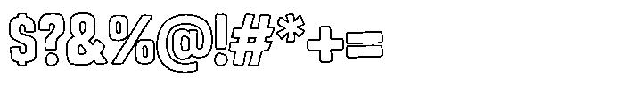 Garnois Outline Font OTHER CHARS