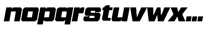 Garp Sans Wide-Italic Font LOWERCASE