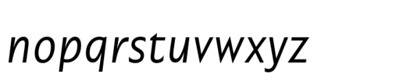 Garrison Regular Italic Font LOWERCASE