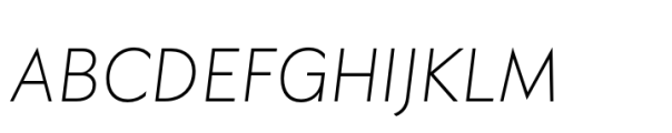 Garrison Thin Oblique Font UPPERCASE