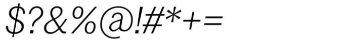Gart Sans Thin Italic Font OTHER CHARS