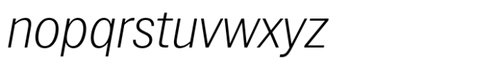 Gart Sans Thin Italic Font LOWERCASE