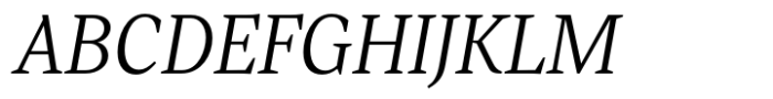 Gart Serif Light Italic Font UPPERCASE