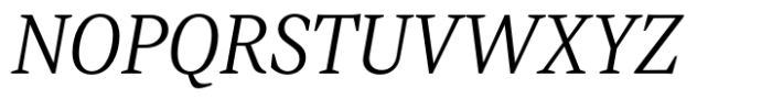 Gart Serif Light Italic Font UPPERCASE