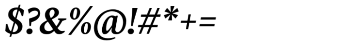 Gart Serif Medium Italic Font OTHER CHARS
