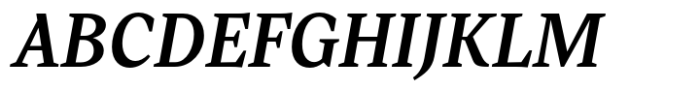 Gart Serif Medium Italic Font UPPERCASE
