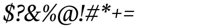 Gart Serif Regular Italic Font OTHER CHARS