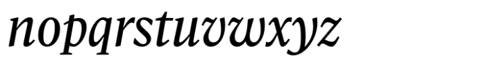 Gart Serif Regular Italic Font LOWERCASE