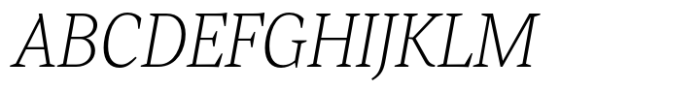 Gart Serif Thin Italic Font UPPERCASE