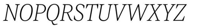 Gart Serif Thin Italic Font UPPERCASE
