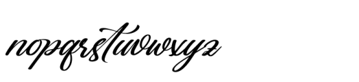Gartenya Calligraph  Regular Font LOWERCASE