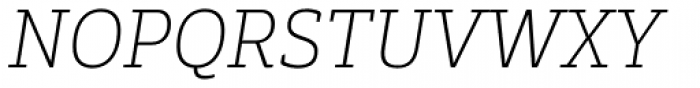Gaspo Slab Thin Italic Font UPPERCASE