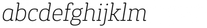 Gaspo Slab Thin Italic Font LOWERCASE
