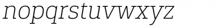Gaspo Slab Thin Italic Font LOWERCASE