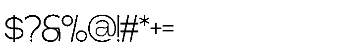 Gatega Extra Light Font OTHER CHARS