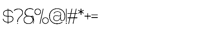 Gatega Thin Font OTHER CHARS
