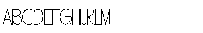 Gatega Thin Font UPPERCASE