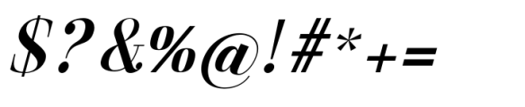 Gathena Serif Italic Black Font OTHER CHARS