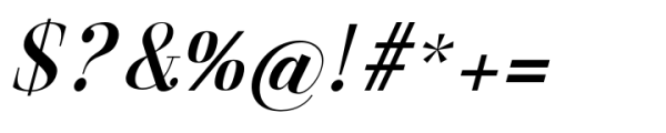 Gathena Serif Italic Extra Bold Font OTHER CHARS