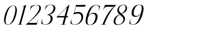 Gathena Serif Italic Extra Light Font OTHER CHARS