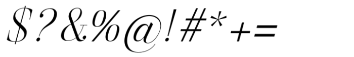 Gathena Serif Italic Extra Light Font OTHER CHARS