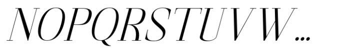 Gathena Serif Italic Extra Light Font UPPERCASE
