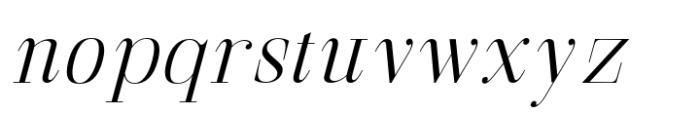 Gathena Serif Italic Extra Light Font LOWERCASE