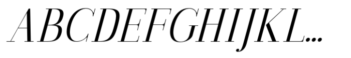 Gathena Serif Italic Light Font UPPERCASE