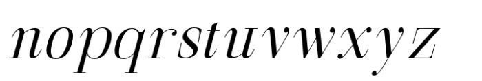 Gathena Serif Italic Light Font LOWERCASE
