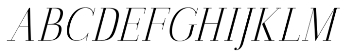 Gathena Serif Italic Thin Font UPPERCASE