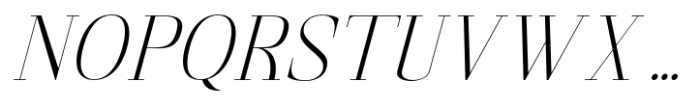 Gathena Serif Italic Thin Font UPPERCASE