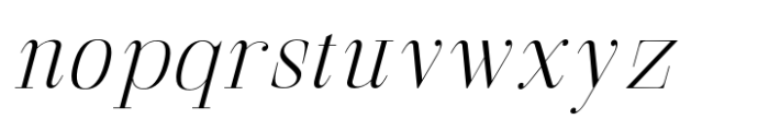 Gathena Serif Italic Thin Font LOWERCASE