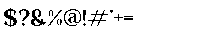Gathero Regular Font OTHER CHARS