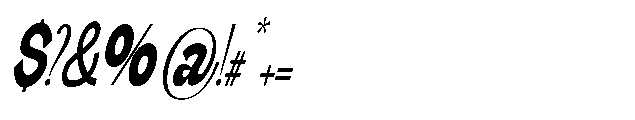 Gathia Sans  Condensed Slant Black Font OTHER CHARS