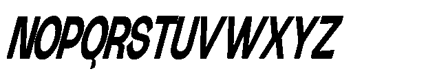 Gathia Sans  Condensed Slant Black Font UPPERCASE