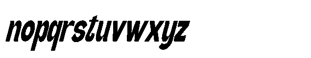 Gathia Sans  Condensed Slant Black Font LOWERCASE