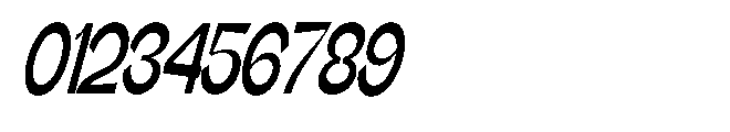 Gathia Sans  Condensed Slant Bold Font OTHER CHARS