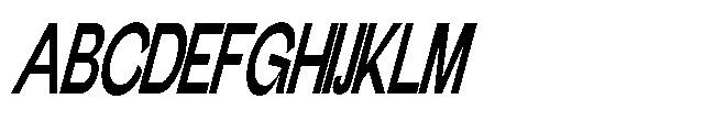 Gathia Sans  Condensed Slant Bold Font UPPERCASE