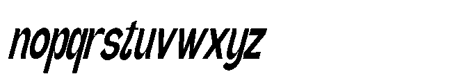 Gathia Sans  Condensed Slant Bold Font LOWERCASE