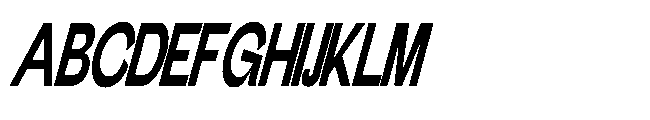 Gathia Sans  Condensed Slant Extra Bold Font UPPERCASE