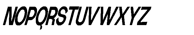 Gathia Sans  Condensed Slant Extra Bold Font UPPERCASE