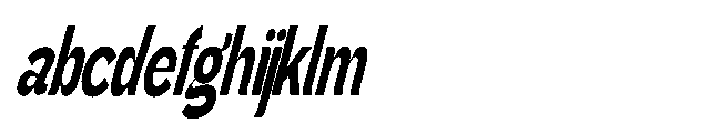 Gathia Sans  Condensed Slant Extra Bold FONT