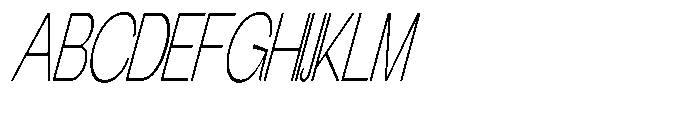 Gathia Sans  Condensed Slant Extra Light Font UPPERCASE