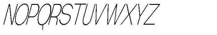 Gathia Sans  Condensed Slant Extra Light Font UPPERCASE