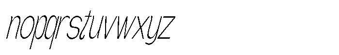 Gathia Sans  Condensed Slant Extra Light Font LOWERCASE