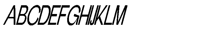 Gathia Sans  Condensed Slant Medium Font UPPERCASE