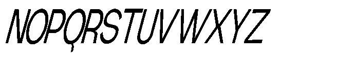 Gathia Sans  Condensed Slant Medium Font UPPERCASE