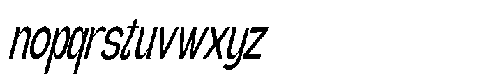Gathia Sans  Condensed Slant Medium Font LOWERCASE
