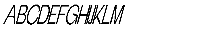 Gathia Sans  Condensed Slant Regular Font UPPERCASE