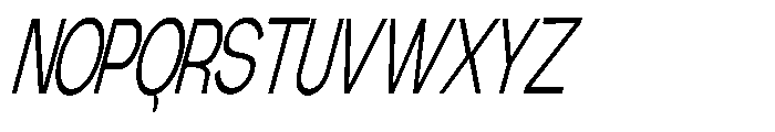Gathia Sans  Condensed Slant Regular Font UPPERCASE